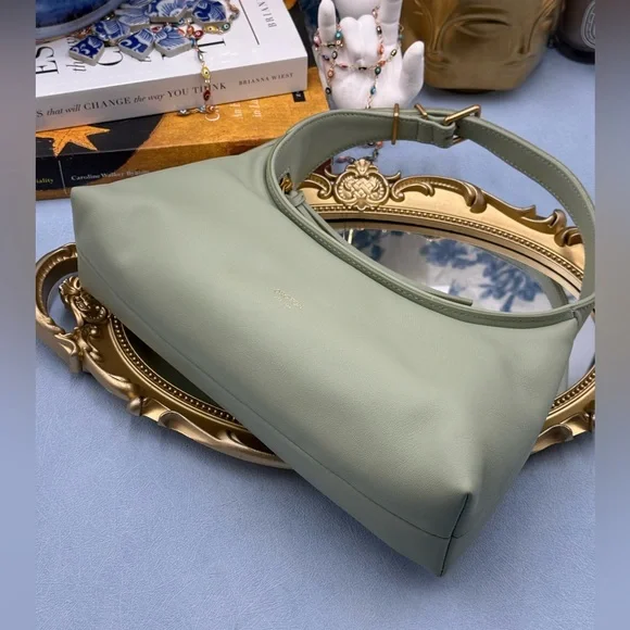 🆕 OROTON 🧿 NWOT Cinder Mini Baguette Shoulder Bag, Agave Green - Picture 6 of 12